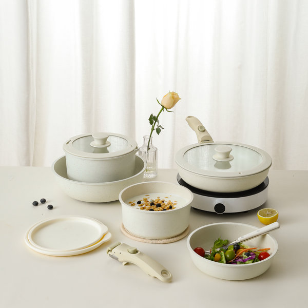 Carote Detachable Handle Nonstick Induction Cookware Set, 11 Piece Oven